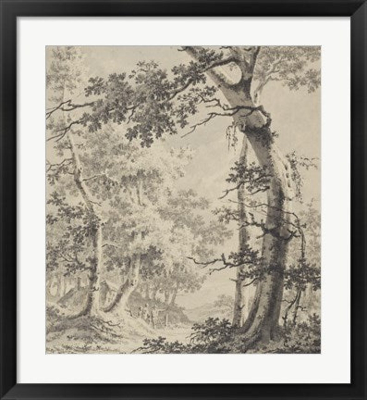 Framed Art Wooded Landscape by Paulus van Liender Wall Decor 18x24 Artwork